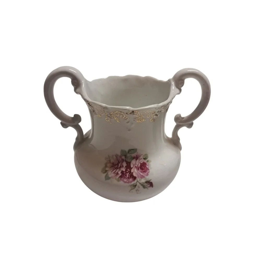 Vintage 3 Piece Tea Set Marked Welmar Germany Pink‎ Floral